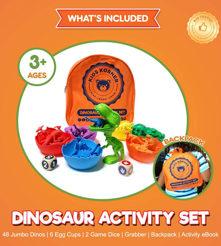 Jumbo Sorting & Counting Dinosaurs Matching Game - Educational Dinosaur Toys for 2 3 4 5 Year Olds with 54 Math Manipulatives, Dino Grabber, Toddler Games Dice, Toy Storage & Kids Activities Ebook