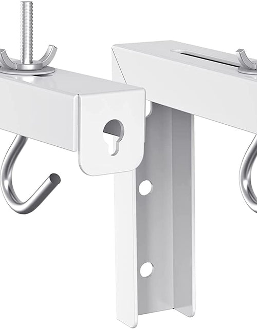 Load image into Gallery viewer, Universal Projector Screen L-Bracket, Wall Hanging Mount, 6 Inch Adjustable Extension with Hook Manual, Spectrum and Perfect Screen Placement, up to 66 Lbs (PSM001), White

