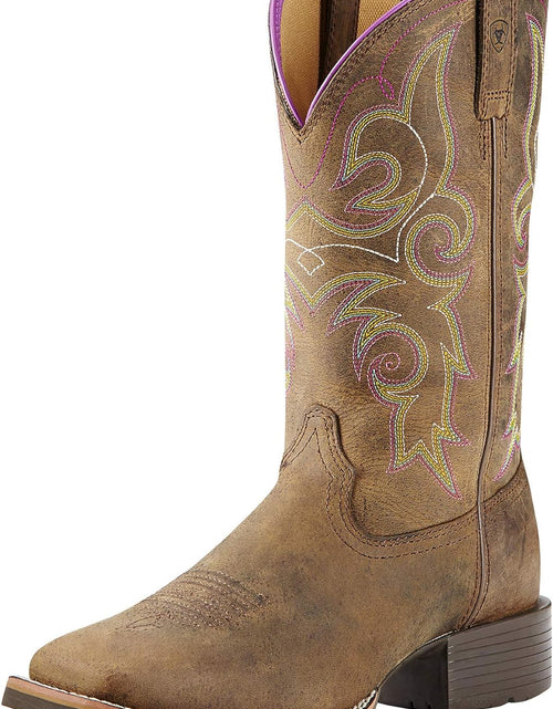 Load image into Gallery viewer, Hybrid Rancher Western Boots - Women’S Square-Toe Leather Work Boot

