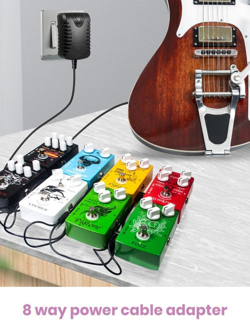 Load image into Gallery viewer, Guitar Pedal Power Supply Adapter 9V-DC- 1A(1000Ma Effect Pedal Power Supply with 1To8 Guitar Daisy Chain
