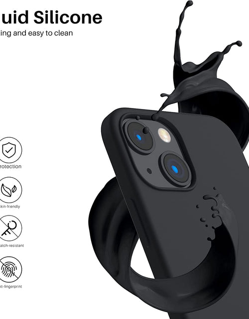 Load image into Gallery viewer, Compatible with Iphone 13 Mini Case, Slim Liquid Silicone 3 Layers Full Covered Soft Gel Rubber with Microfiber Case Cover 5.4 Inch-Midnight

