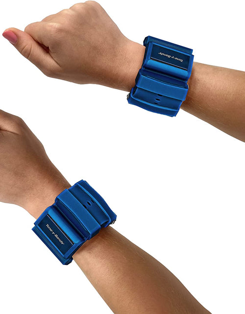 Load image into Gallery viewer, Adjustable 1 LB Wrist Weights Set of 2 Wrist Weights Removable Weighted Pegs Wearable Weights Perfect for Zumba, Dance, Pilates, Walking, Toning, Barre, Yoga, Cardio
