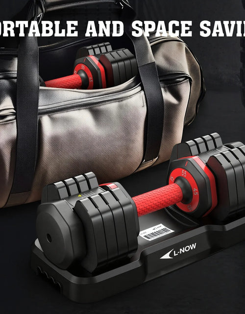 Load image into Gallery viewer, 110LB Adjustable Dumbbells with High Quality Tray 15Lb to 55Lb Adjustable Dumbbell for Home Gym Exercise Equipment, ‌‌Christmas Gift
