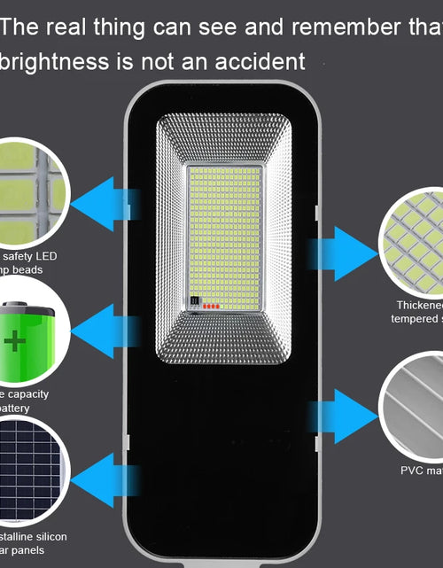 Load image into Gallery viewer, 200W Powerful Solar Light Outdoor Solar Street Light 6000Mah Waterproof Automatic Dusk to Dawn Street Light for Garage Garden
