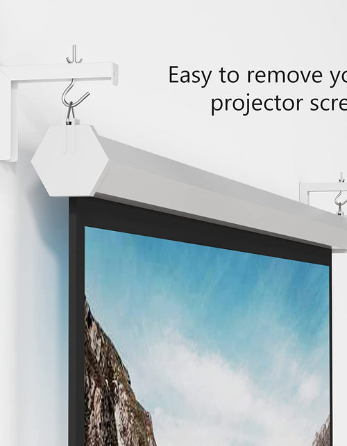 Load image into Gallery viewer, Universal Projector Screen L-Bracket, Wall Hanging Mount, 6 Inch Adjustable Extension with Hook Manual, Spectrum and Perfect Screen Placement, up to 66 Lbs (PSM001), White
