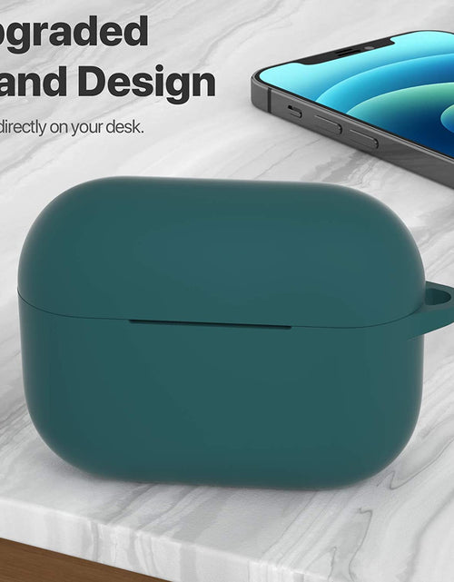 Load image into Gallery viewer, Airpods Pro 1St/2Nd Generation Case Cover, Protective Silicone Skin Accessories with Keychain for Women Men for Apple Airpods Pro 2019/2022 Charging Case,Front LED Visible-Midnight Green
