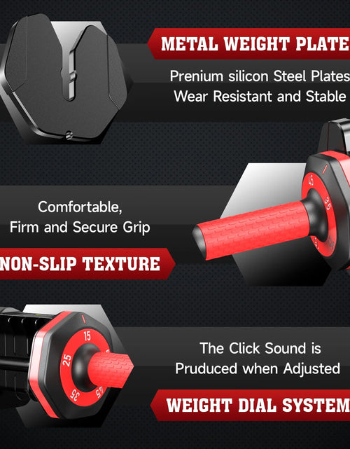 Load image into Gallery viewer, 110LB Adjustable Dumbbells with High Quality Tray 15Lb to 55Lb Adjustable Dumbbell for Home Gym Exercise Equipment, ‌‌Christmas Gift
