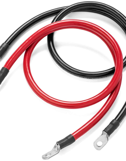 Load image into Gallery viewer, Black 1 Foot 2 AWG Battery Cable, Negative Only 5/16" M8
