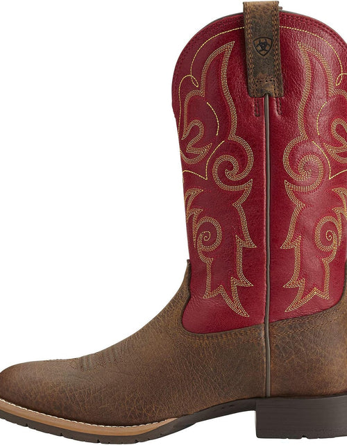 Load image into Gallery viewer, Hybrid Rancher Western Boots - Women’S Square-Toe Leather Work Boot
