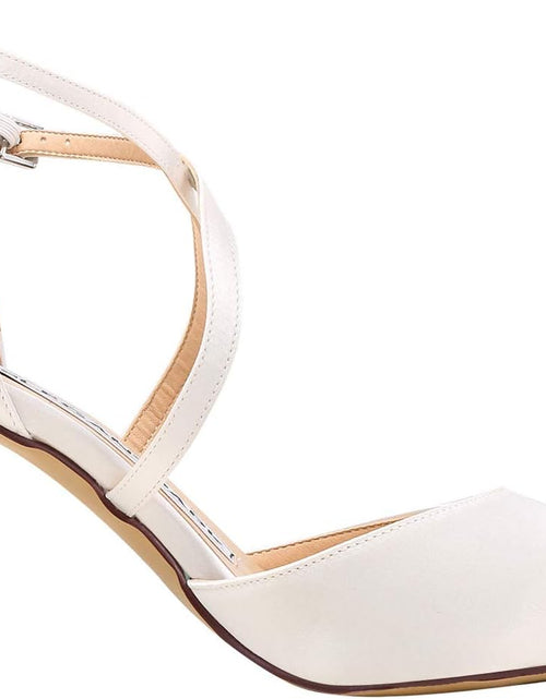 Load image into Gallery viewer, HC1901 Women Pointed Toe High Heel Pumps Straps Satin Wedding Bridal Evening Party Dress Shoes
