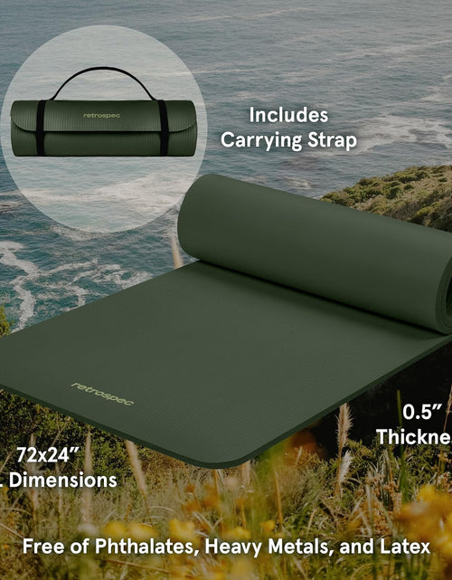 Load image into Gallery viewer, Solana Yoga Mat 1" &amp; 1/2" Thick W/Nylon Strap for Men &amp; Women - Non Slip Exercise Mat for Yoga
