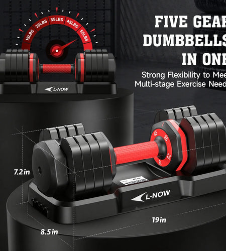 110LB Adjustable Dumbbells with High Quality Tray 15Lb to 55Lb Adjustable Dumbbell for Home Gym Exercise Equipment, ‌‌Christmas Gift