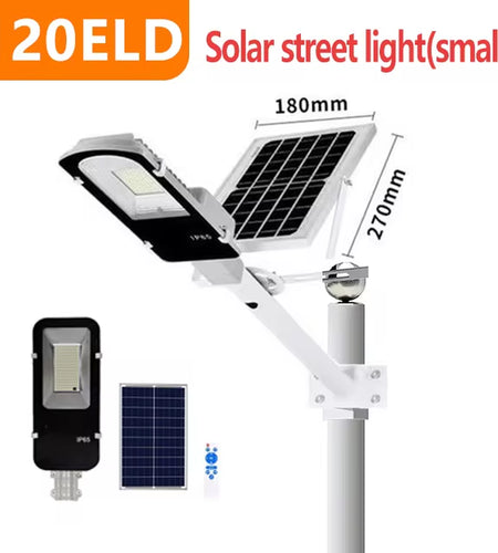 200W Powerful Solar Light Outdoor Solar Street Light 6000Mah Waterproof Automatic Dusk to Dawn Street Light for Garage Garden