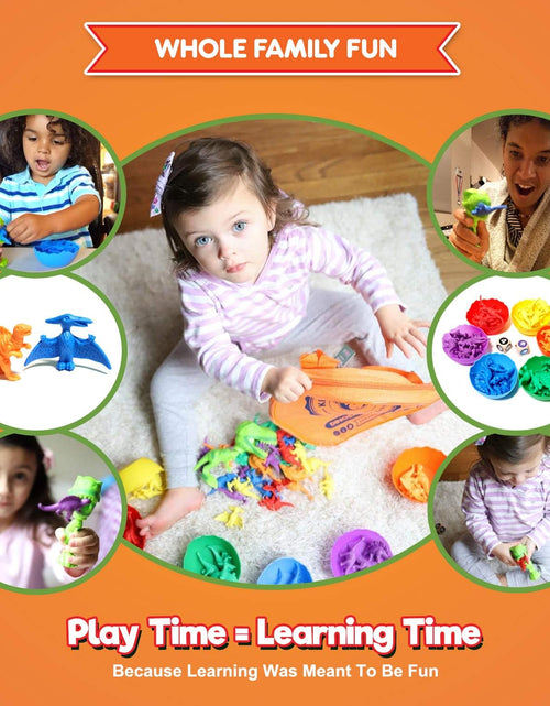 Load image into Gallery viewer, Jumbo Sorting &amp; Counting Dinosaurs Matching Game - Educational Dinosaur Toys for 2 3 4 5 Year Olds with 54 Math Manipulatives, Dino Grabber, Toddler Games Dice, Toy Storage &amp; Kids Activities Ebook
