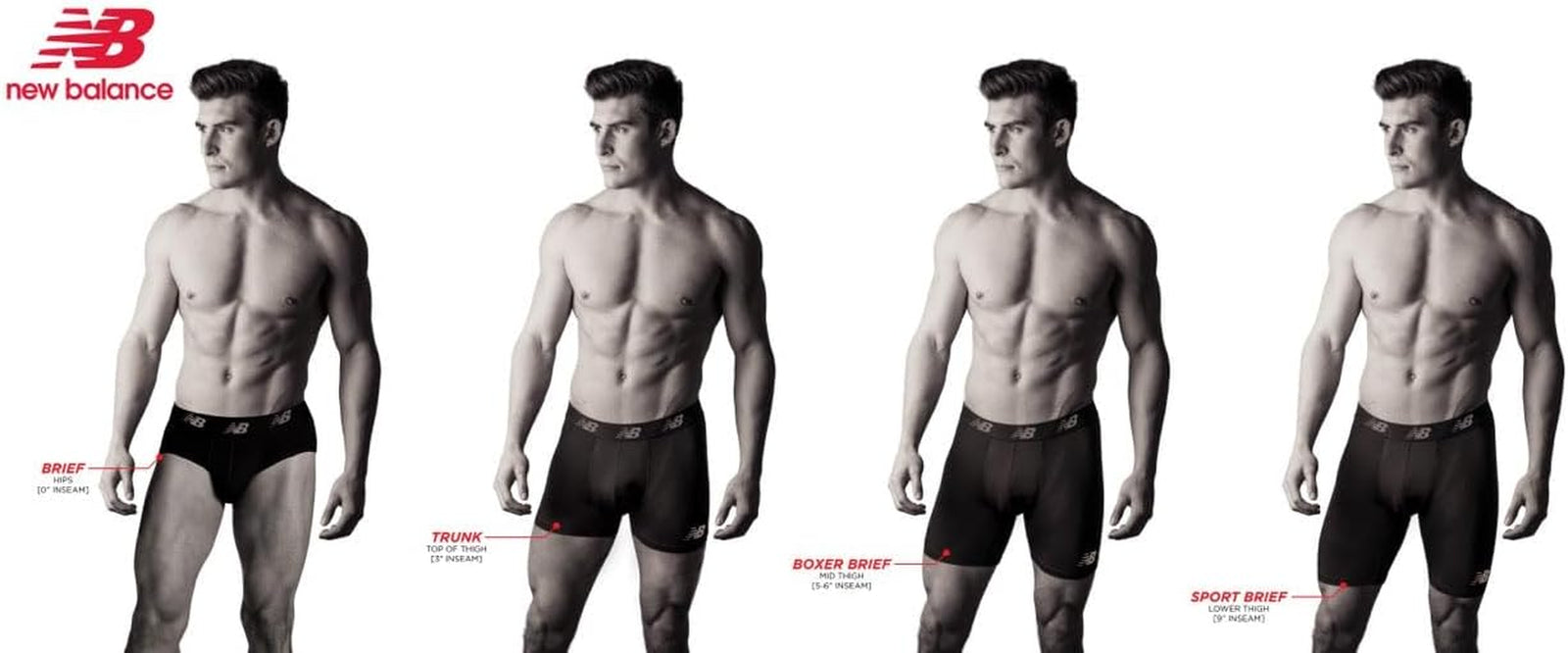 Men'S 6" Boxer Brief Fly Front with Pouch, 3-Pack