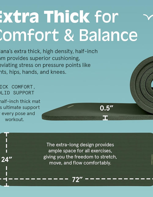 Load image into Gallery viewer, Solana Yoga Mat 1" &amp; 1/2" Thick W/Nylon Strap for Men &amp; Women - Non Slip Exercise Mat for Yoga
