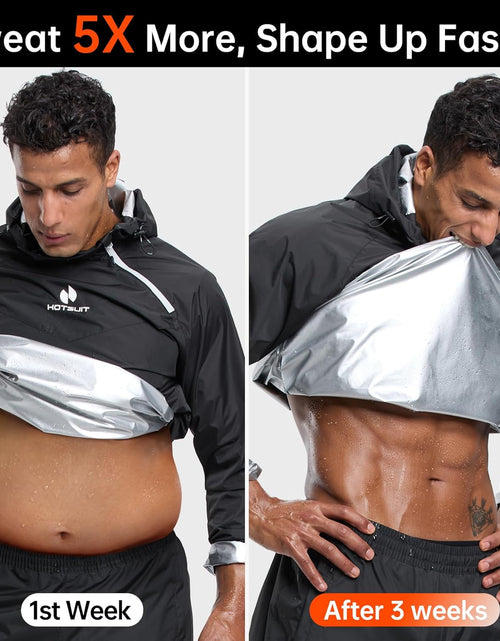 Load image into Gallery viewer, Sauna Suit for Men Sweat Sauna Jacket Pant Gym Workout Sweat Suits
