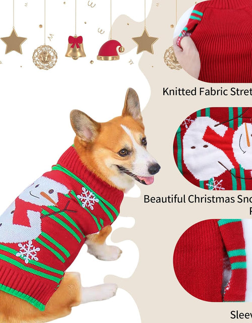 Load image into Gallery viewer, Dog Ugly Christmas Sweater Xmas Sweater Dog Christmas Snowman Sweater Cat Ugly Christmas Sweater for Cat Dog(Snowman, S)
