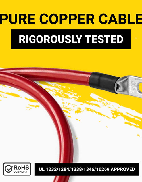 Load image into Gallery viewer, Black 1 Foot 2 AWG Battery Cable, Negative Only 5/16" M8
