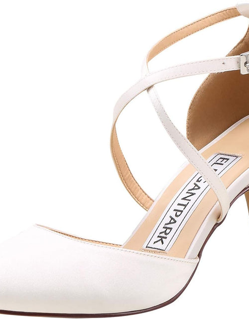 Load image into Gallery viewer, HC1901 Women Pointed Toe High Heel Pumps Straps Satin Wedding Bridal Evening Party Dress Shoes
