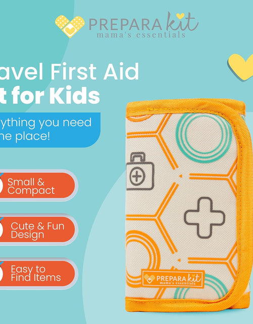 Load image into Gallery viewer, Travel First Aid Kit for Kids - Mini Car, Purse, Backpack, or Diaper Bag 75 Piece Medicine Includes All Essential Medical Supplies Tsa-Approved (Orange Crush)
