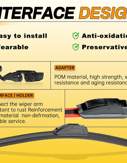 Load image into Gallery viewer, OEM Quality 19" + 19" Premium All-Seasons Durable Stable and Quiet Windshield Wiper Blades 2 Pack ( Pair for Front Windshield )
