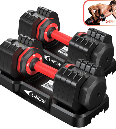 110LB Adjustable Dumbbells with High Quality Tray 15Lb to 55Lb Adjustable Dumbbell for Home Gym Exercise Equipment, ‌‌Christmas Gift