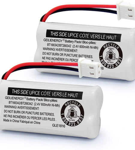 Replacement Battery BT166342 / BT266342 BT183342/BT283342 BT166342/BT266342 Compatible for Cordless Telephones CS6114 CS6419 CS6719 EL52300 Cl80111(Pack of 2)