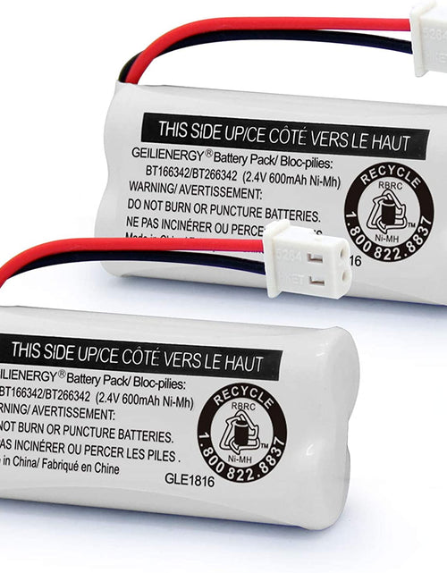 Load image into Gallery viewer, Replacement Battery BT166342 / BT266342 BT183342/BT283342 BT166342/BT266342 Compatible for Cordless Telephones CS6114 CS6419 CS6719 EL52300 Cl80111(Pack of 2)
