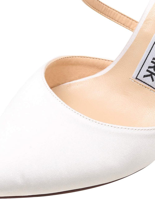 Load image into Gallery viewer, HC1901 Women Pointed Toe High Heel Pumps Straps Satin Wedding Bridal Evening Party Dress Shoes
