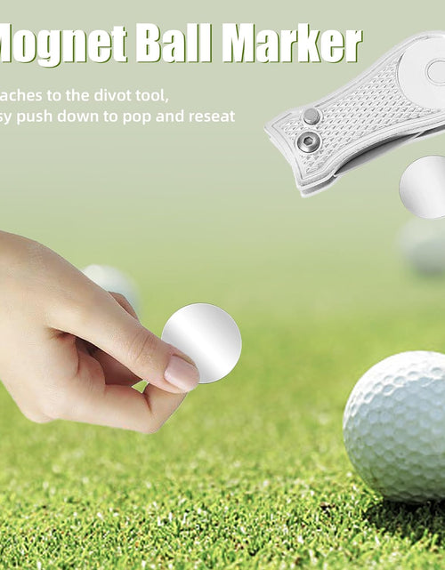 Load image into Gallery viewer, All Metal Foldable Golf Divot Tool with Pop-Up Button &amp; Magnetic Ball Marker (Multi-Colors/Shape)
