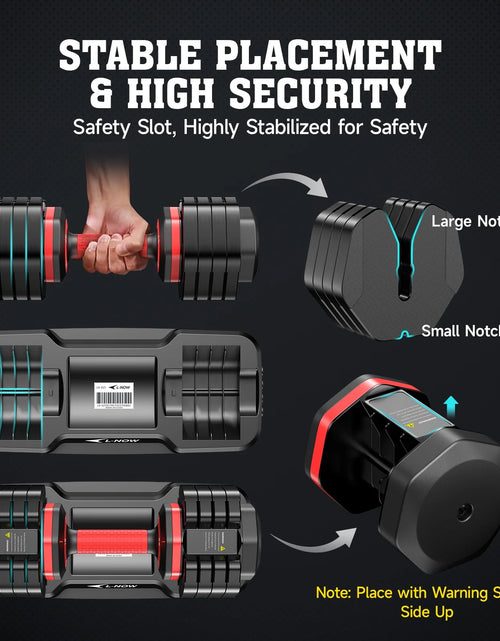 Load image into Gallery viewer, 110LB Adjustable Dumbbells with High Quality Tray 15Lb to 55Lb Adjustable Dumbbell for Home Gym Exercise Equipment, ‌‌Christmas Gift
